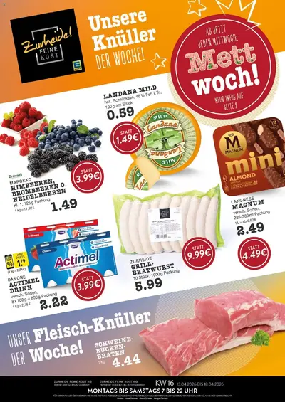 EDEKA ZURHEIDE Prospekt 13.04 - 18.04