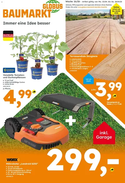 GLOBUS BAUMARKT Prospekt 13.04 - 18.04