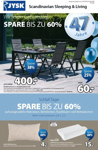 JYSK Prospekt 21.03 - 02.05