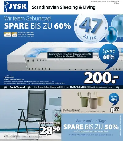 JYSK Prospekt 21.03 - 02.05